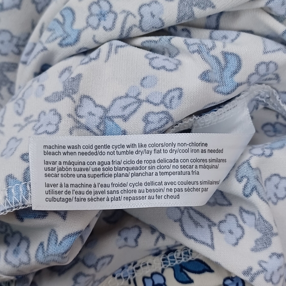 Eloquii Women Floral Print Midi Shirt Dress Size 28 Preppy Tie Waist Long Sleeve - Picture 11 of 13